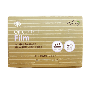 Матирующие салфетки The Face Shop Oil Control Film против жирного блеска  50 листов.