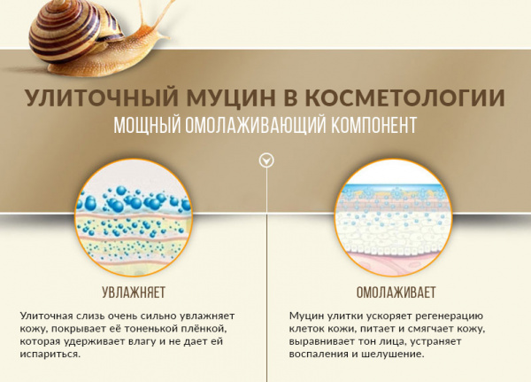 Увлажняющий крем для лица BioAqua "Snail Repair & Brightening" с улиточным муцином 50 мл.