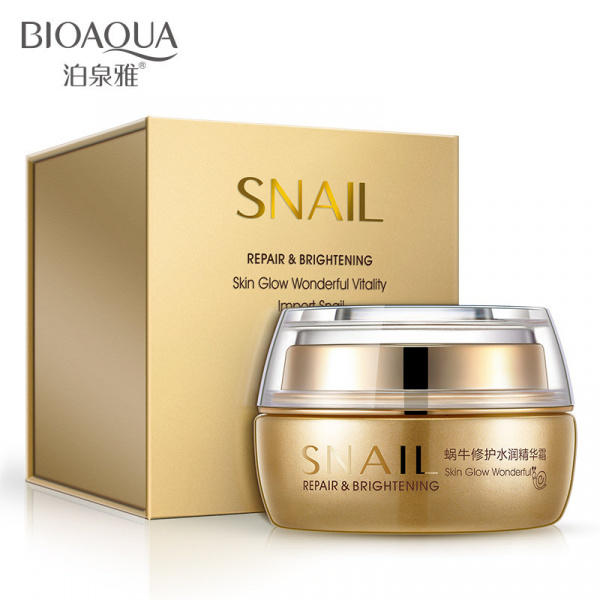 Увлажняющий крем для лица BioAqua "Snail Repair & Brightening" с улиточным муцином 50 мл.