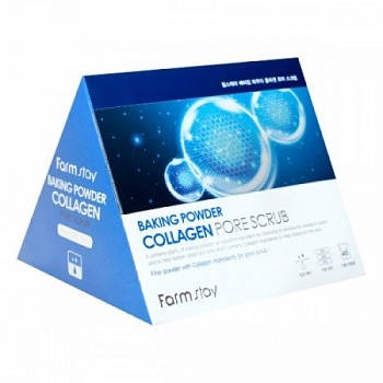 Глубоко очищающий скраб для лица FarmStay "Baking Powder Collagen" с коллагеном и содой 25 шт.