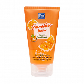 Осветляющий гель скраб для лица 2 в1 Yoko "Smoothie Yuzu" с Юдзу и витамином С 100 мл.