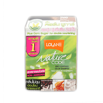 Оттеночный без аммиачный шампунь Lolane Nature "Code" с жемчугом №6 Golden Brown (золотистый каштан)